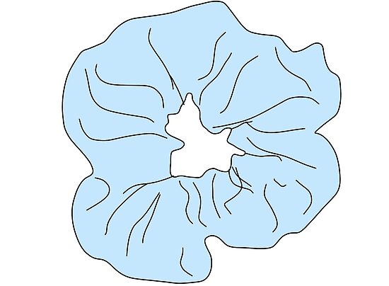 "Blue Scrunchie Outline" Poster by ilomilo15 | Redbubble