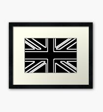 Black & White Union Flag Framed Print