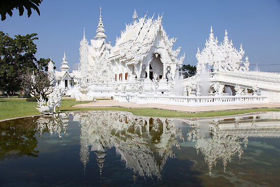 "White Palace Chiang Rai" Posters by Janette Anderson 