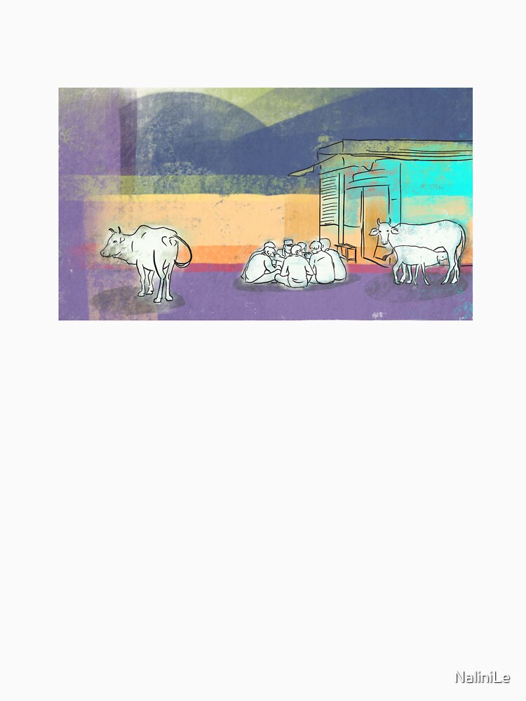 Colorful cows illustration, Rishikesh street by NaliniLe