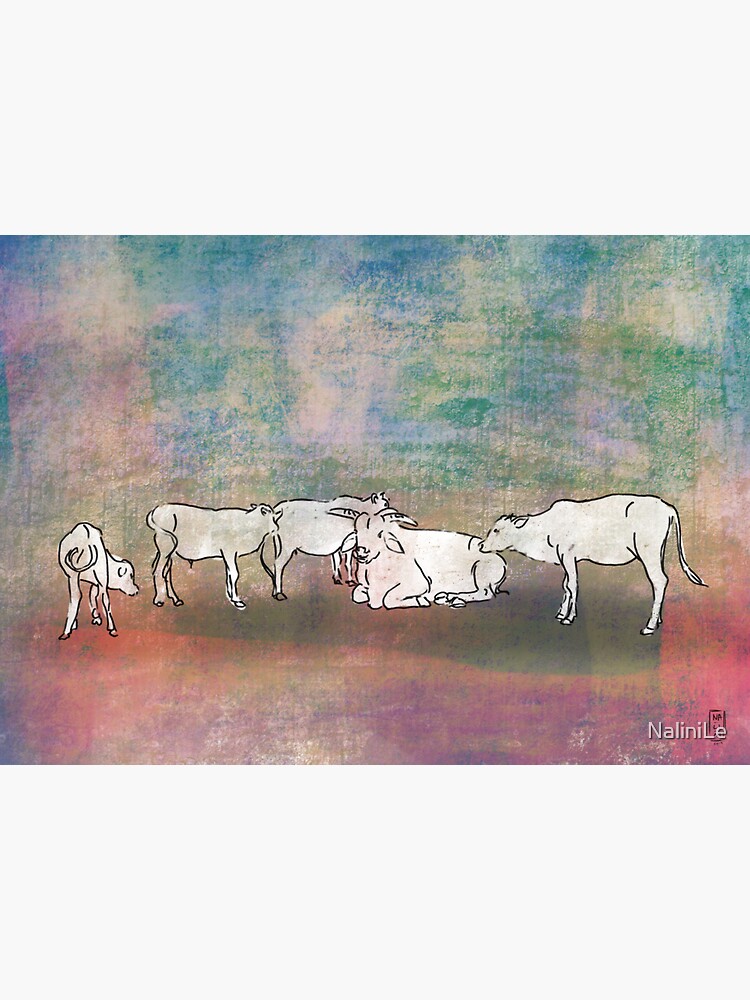Cows colorful illustration by NaliniLe