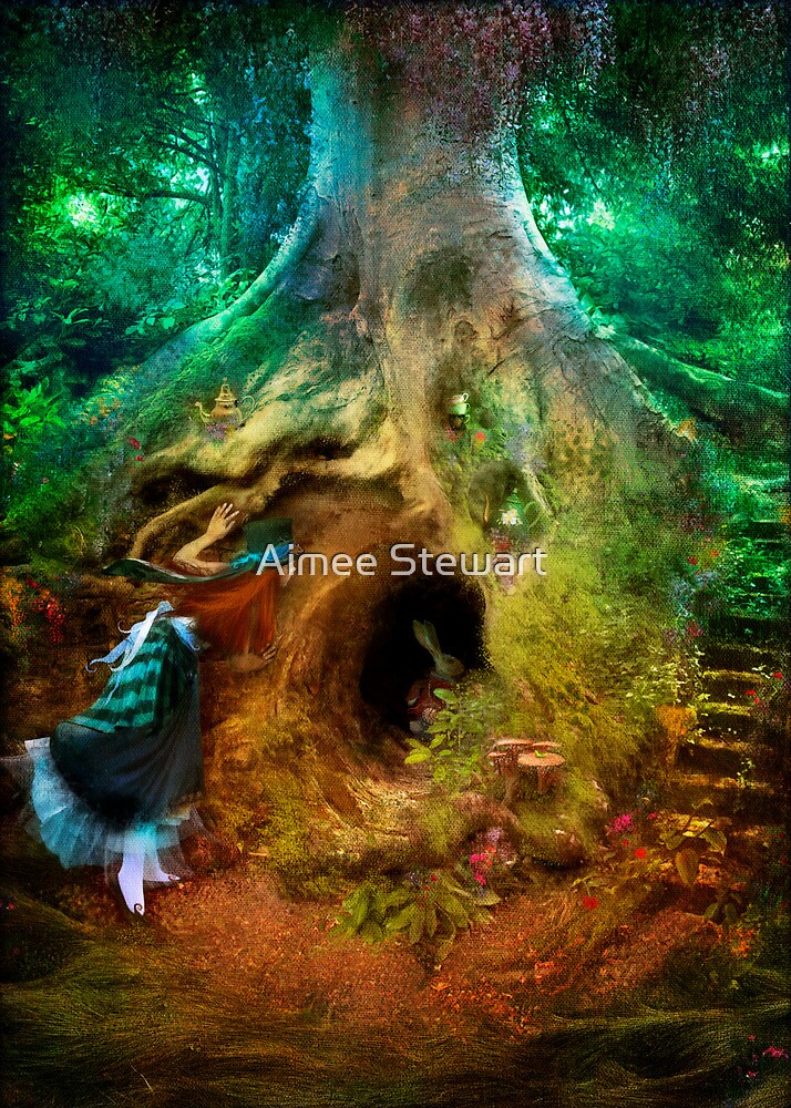 "Down the Rabbit Hole" by Aimee Stewart  Redbubble