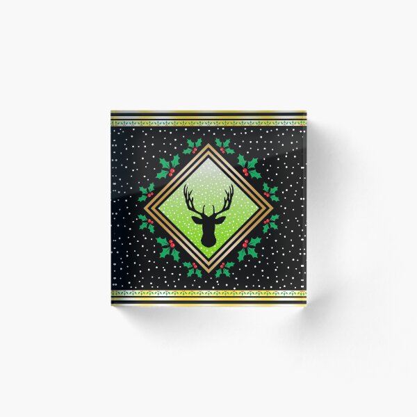 Herne the Hunter - Snowy Night Fresco Acrylic Block
