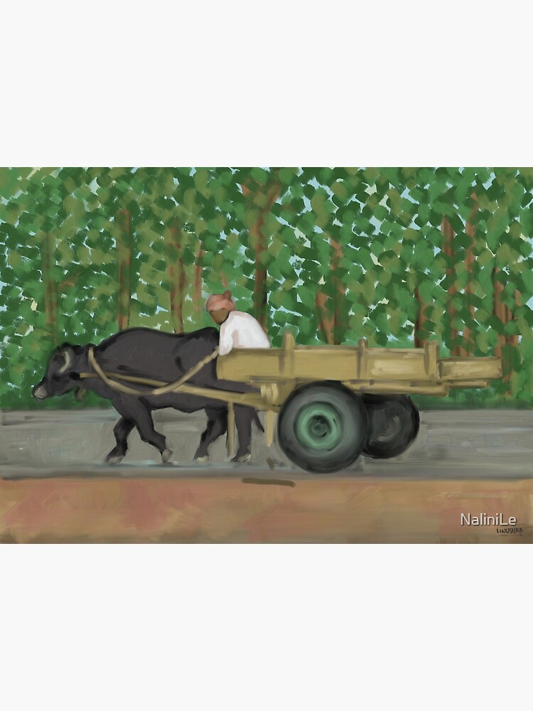 Man driving his cart painting - India by NaliniLe