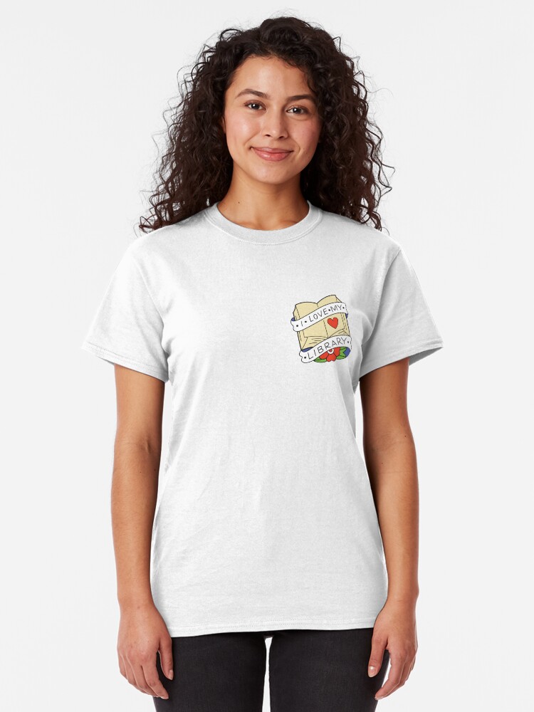 Alternate view of I Love My Library Classic T-Shirt
