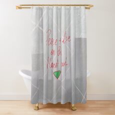Peace and Love Shower Curtain