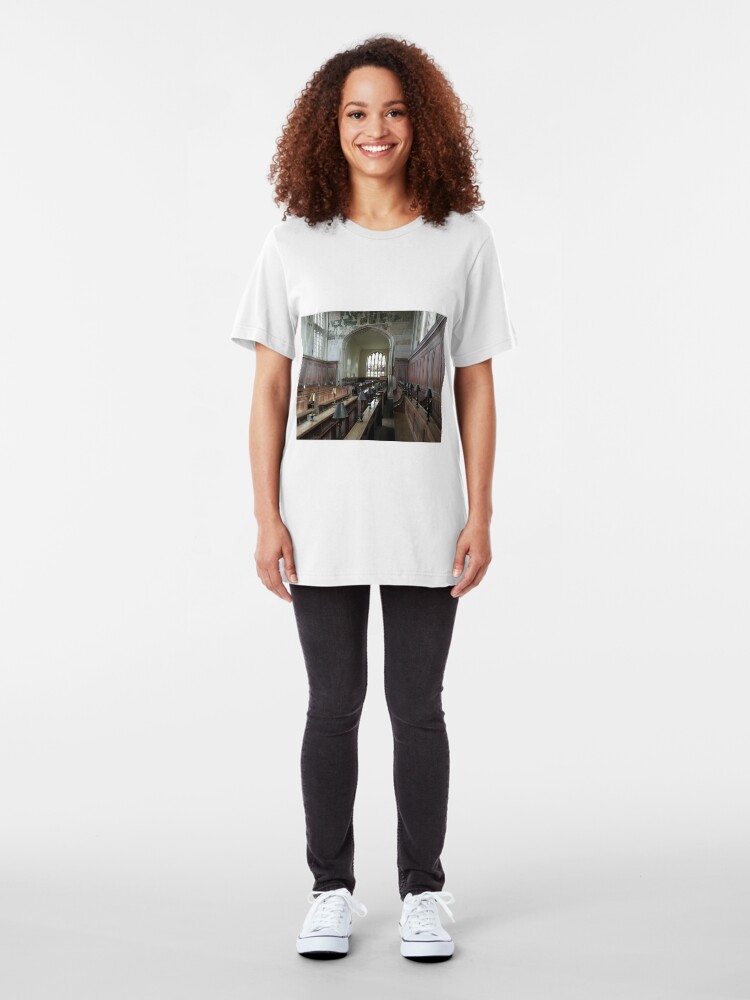 Alternate view of Guild Chapel Interior, Stratford Upon Avon, England. Slim Fit T-Shirt