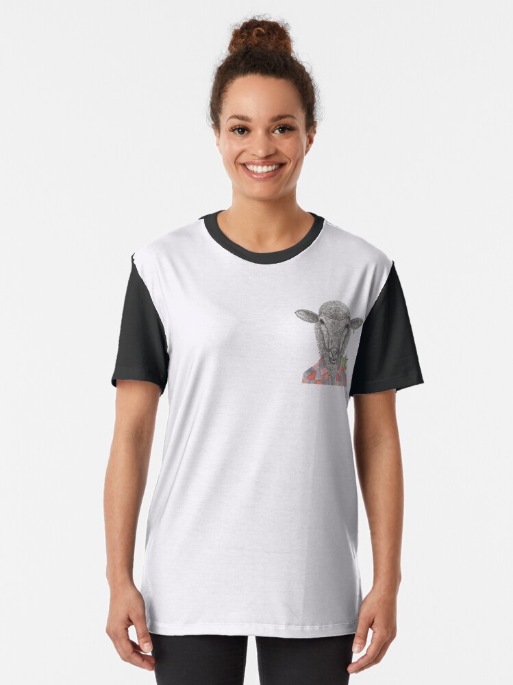 Vista alternativa de Camiseta gráfica Oveja
