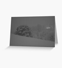 a snowy hill. Greeting Card