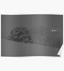 a snowy hill. Poster