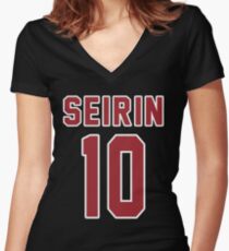 SEIRIN 10 Taiga Kagami (Away) Women's Fitted V-Neck T-Shirt