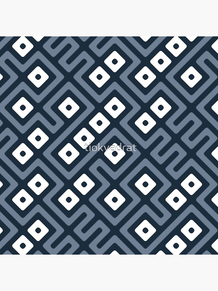 Maze Abstract Pattern - Gray / White by tiokvadrat