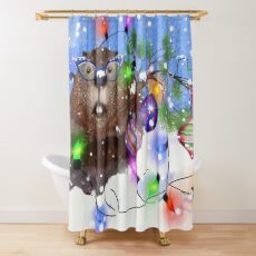 Happy Holidays from Mavis Shower Curtain