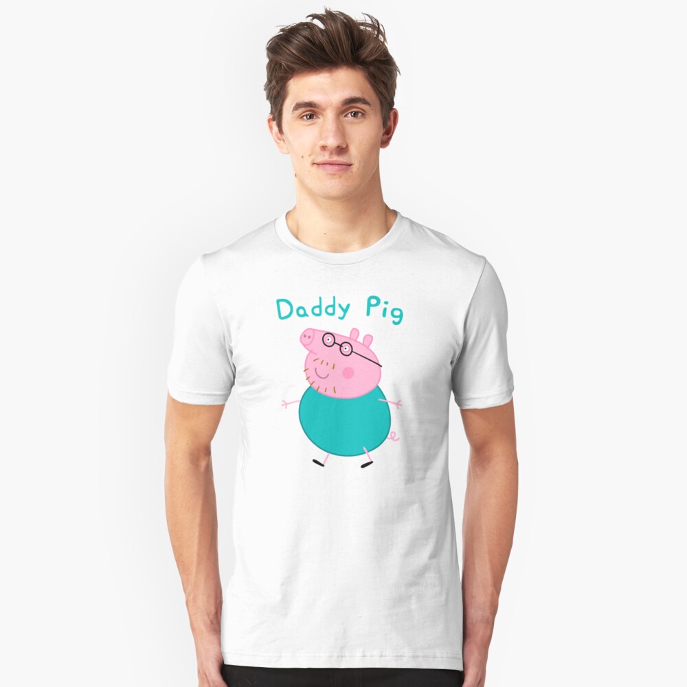 Daddy Peppa Pig for Fathers Day Slim Fit T-Shirt