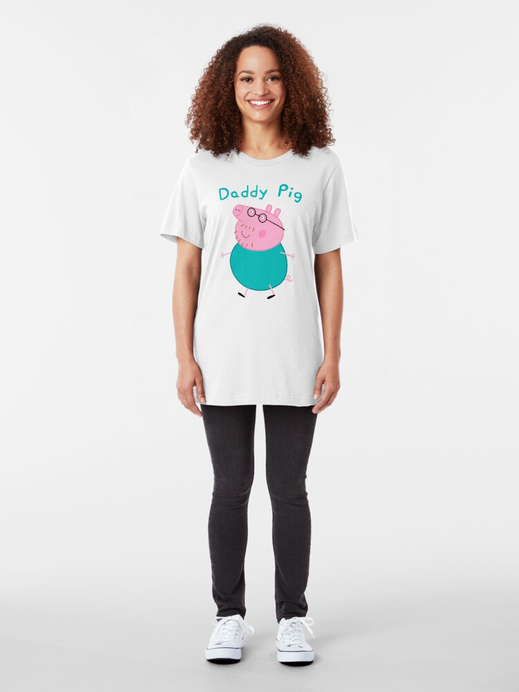 Alternate view of Daddy Peppa Pig for Fathers Day Slim Fit T-Shirt
