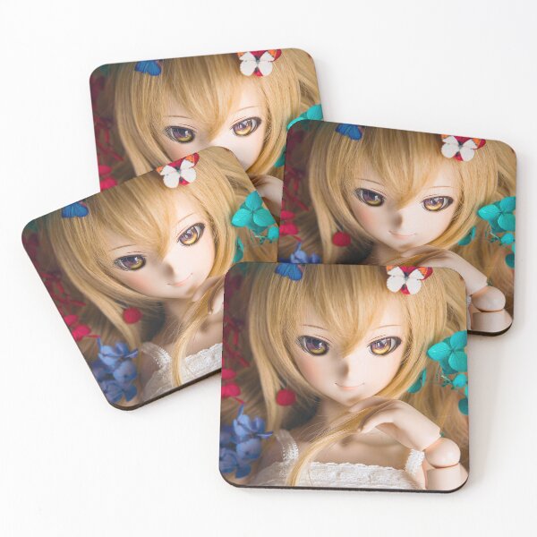 Flowers and butterflies · Coco Coasters (Set of 4)