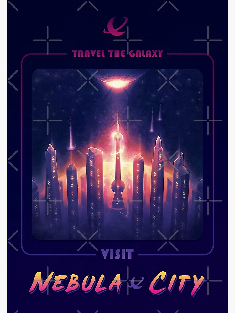 Nebula City Poster by BethsdaleArt