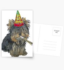 Yorkshire Terrier Birthday Postcards