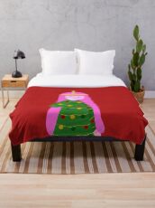 Princess bubblegum it's christmas!! Throw Blanket