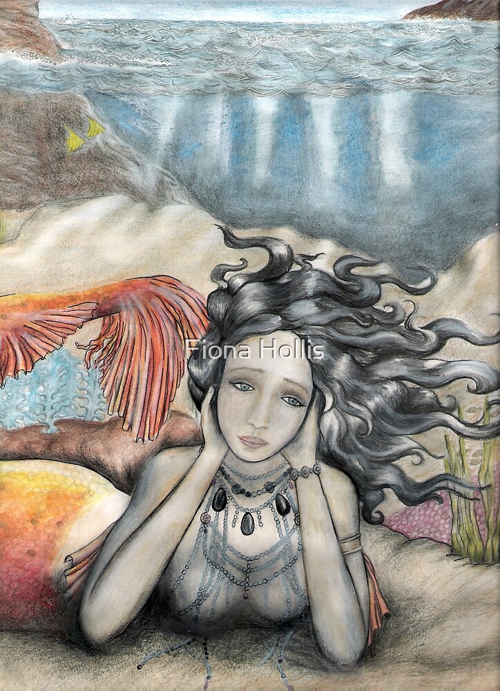  sad mermaid drawing by Fiona Hollis Redbubble