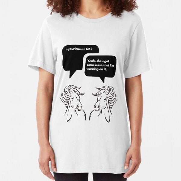 Is Your Human OK? Slim Fit T-Shirt
