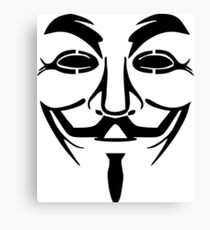 Anonymous Mask Silhouette Canvas Print
