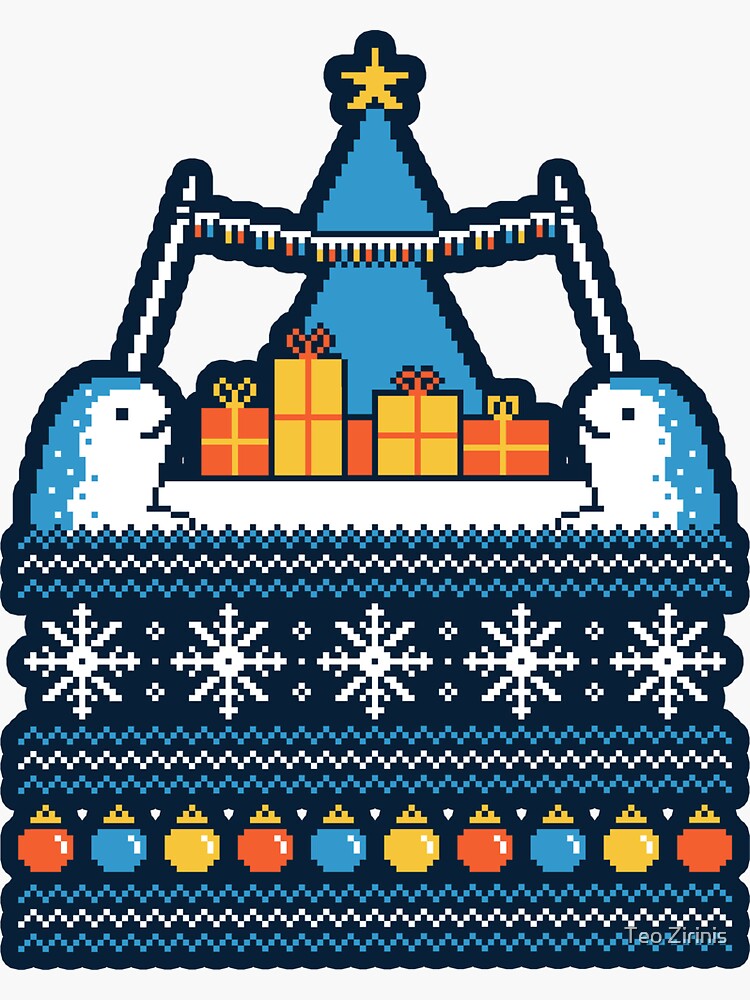 Christmas Narwhals by theodorezirinis