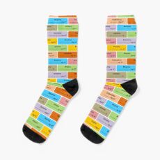 Gift for Anaesthetist Drug Label Pattern Socks