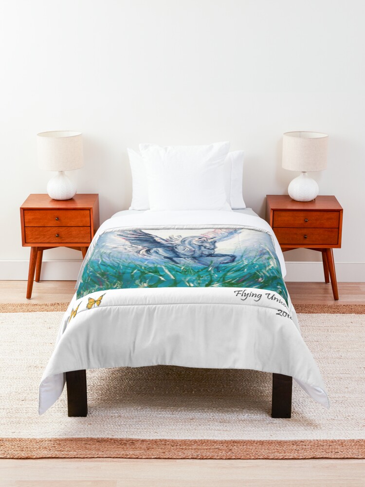 Alternate view of Flying Unicorn Comforter