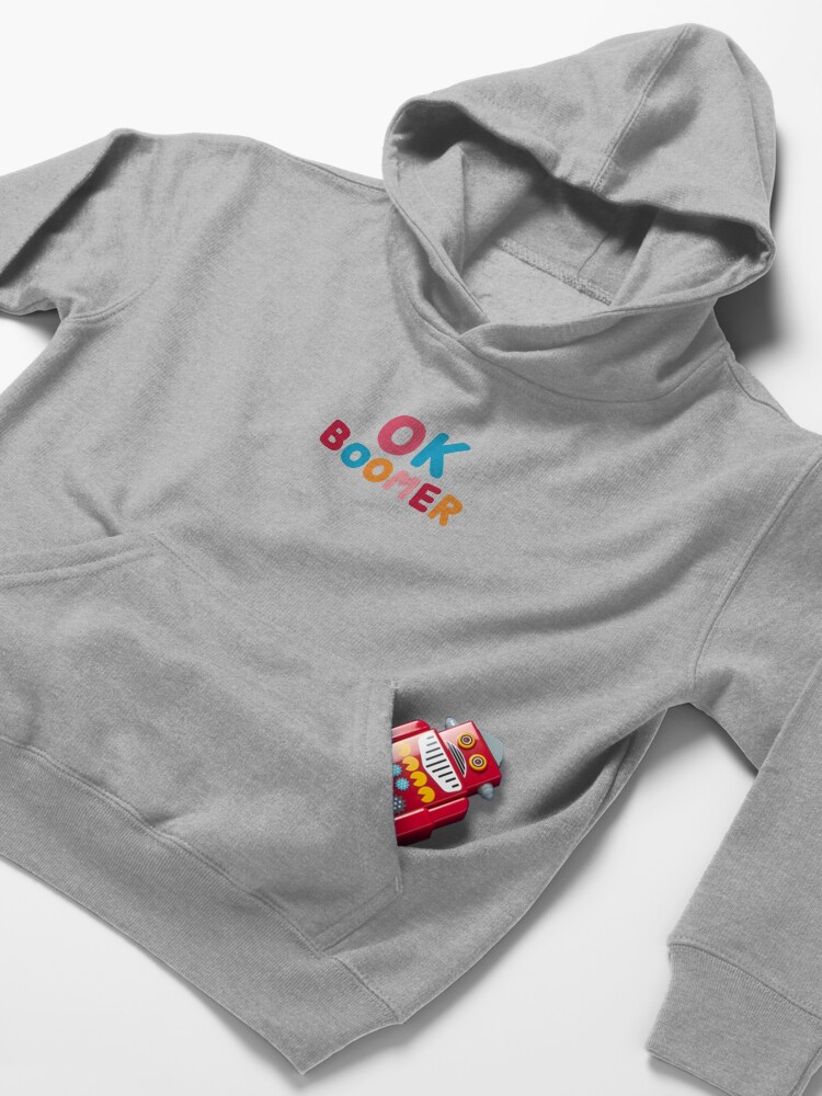 Alternate view of Ok boomer Kids Pullover Hoodie
