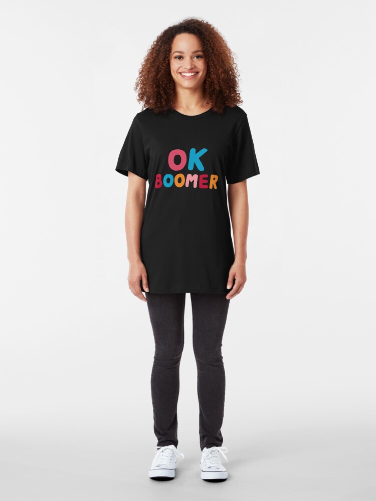 Alternate view of Ok boomer Slim Fit T-Shirt
