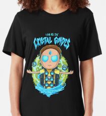 Morty I Do As The Crystal Guides Slim Fit T-Shirt