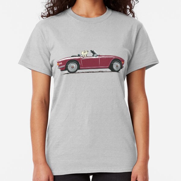 Damson Red Triumph TR6 – a Classic British Sports Car Classic T-Shirt