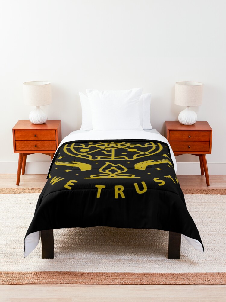 Alternate view of In Pizza We Trust Comforter