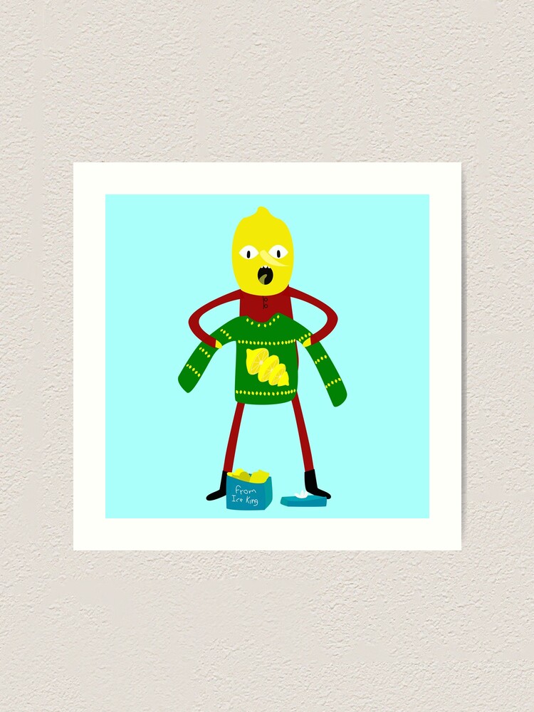 Alternate view of Lemongrab it's christmas!! Art Print