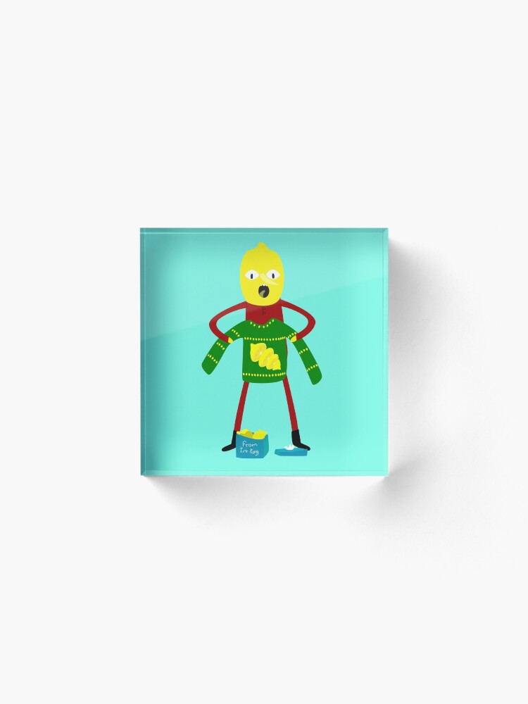 Alternate view of Lemongrab it's christmas!! Acrylic Block