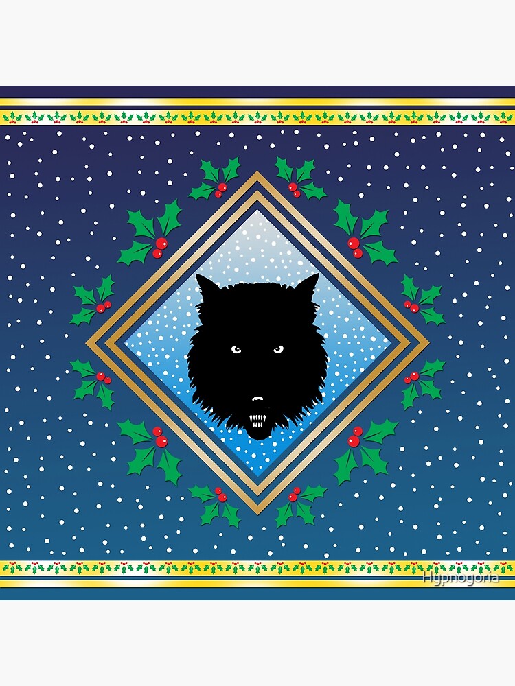 The Wolves Are Running Arctic Blue Fresco by Hypnogoria