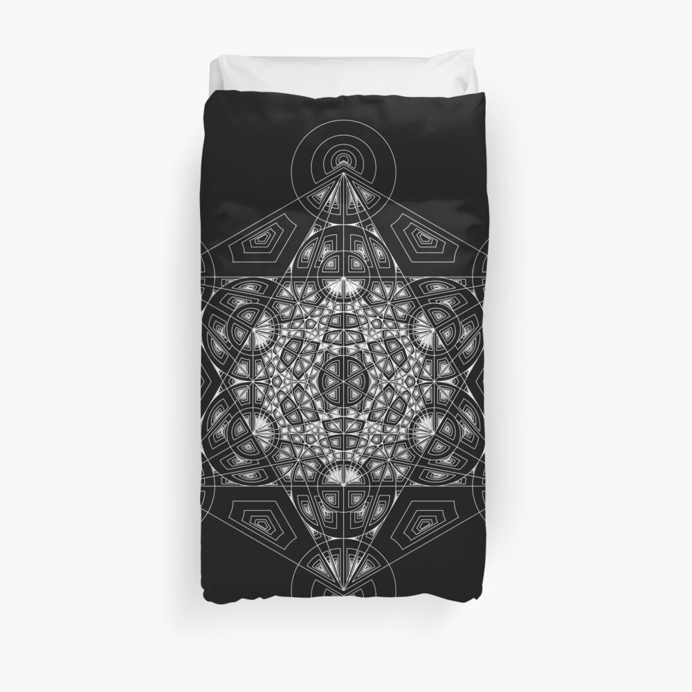Fractal Metatron's Cube Duvet Cover