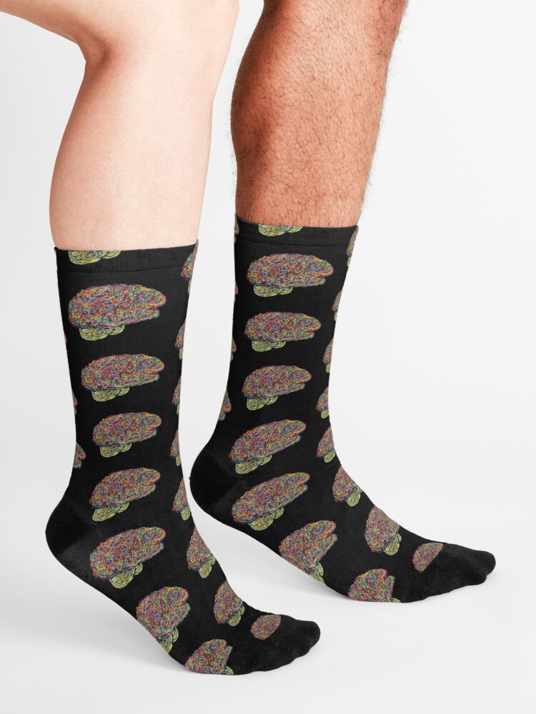 Alternate view of Jackson Pollock's Brain Socks