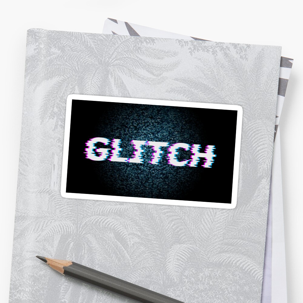 "Glitch Graphic" Sticker by Shzndy17 | Redbubble
