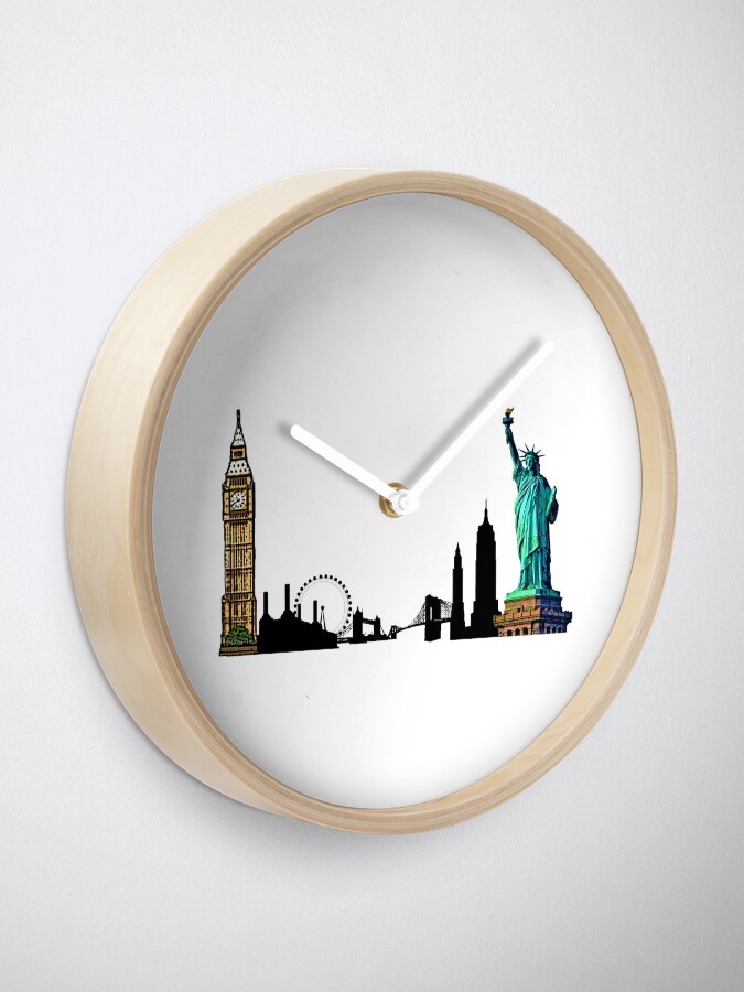 Alternate view of London & New York City Clock