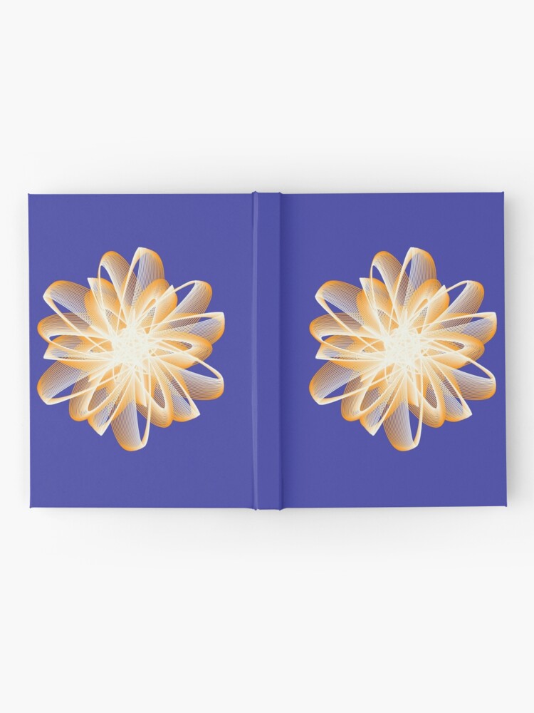 Alternate view of Abstract flower in orange Hardcover Journal