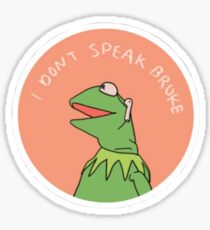 I DONT SPEAK BROKE KERMIT ;) Sticker