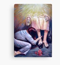 Foot Washing - Luke 7:36-50 Leinwanddruck