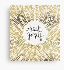 Treat Yo Self – Gold Metal Print