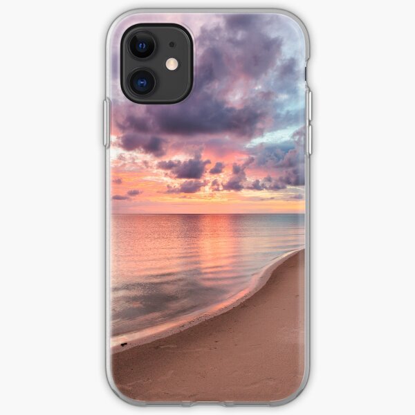 Beautiful vivid sunset at paradise beach iPhone Soft Case