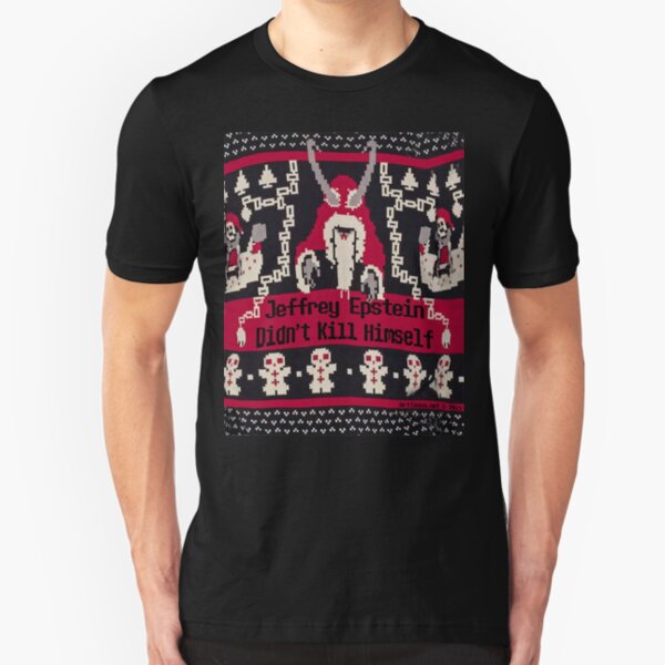 Jeffrey Epstein Krampus Christmas Slim Fit T-Shirt