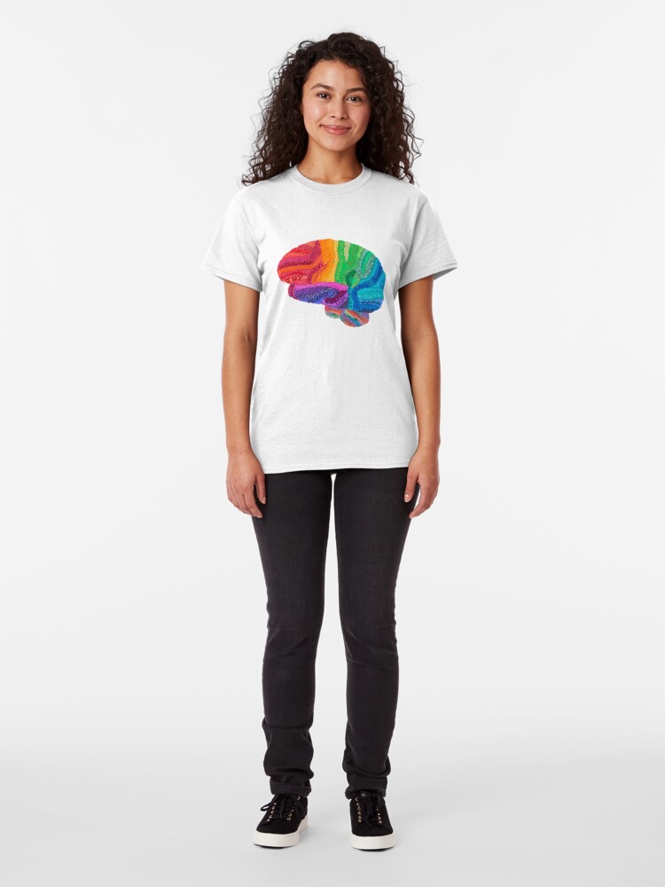 Alternate view of Word Cloud Brain Classic T-Shirt