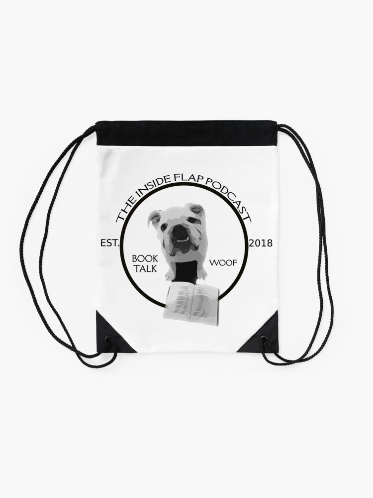 Alternate view of The Inside Flap Podcast Drawstring Bag