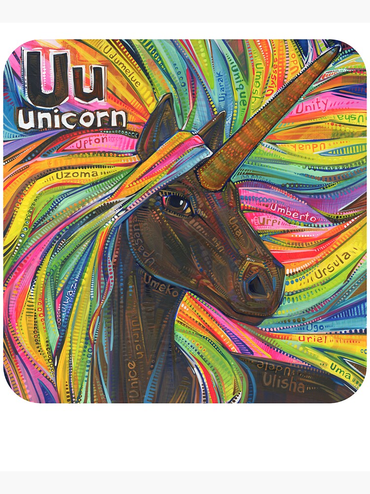 U Is for Unicorn - 2019 by gwennpaints